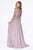 Cinderella Divine - Beaded Jewel A-Line Evening Gown CD0127 - 1 pc Mauve in Size 3X Available CCSALE