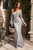 Cinderella Divine - Bell Sleeve Trumpet Prom Gown CM319 - 1 pc Silver In Size 10 Available CCSALE 10 / Silver