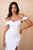 Cinderella Divine Bridal - CD930 Off Shoulder High Slit Sheath Jersey Dress Wedding Dresses