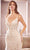 Cinderella Divine Bridal - Plunging V-Neck Embellished Mermaid Dress CDS401 - 1 pc Off White In Size 10 Available CCSALE 10 / Off White