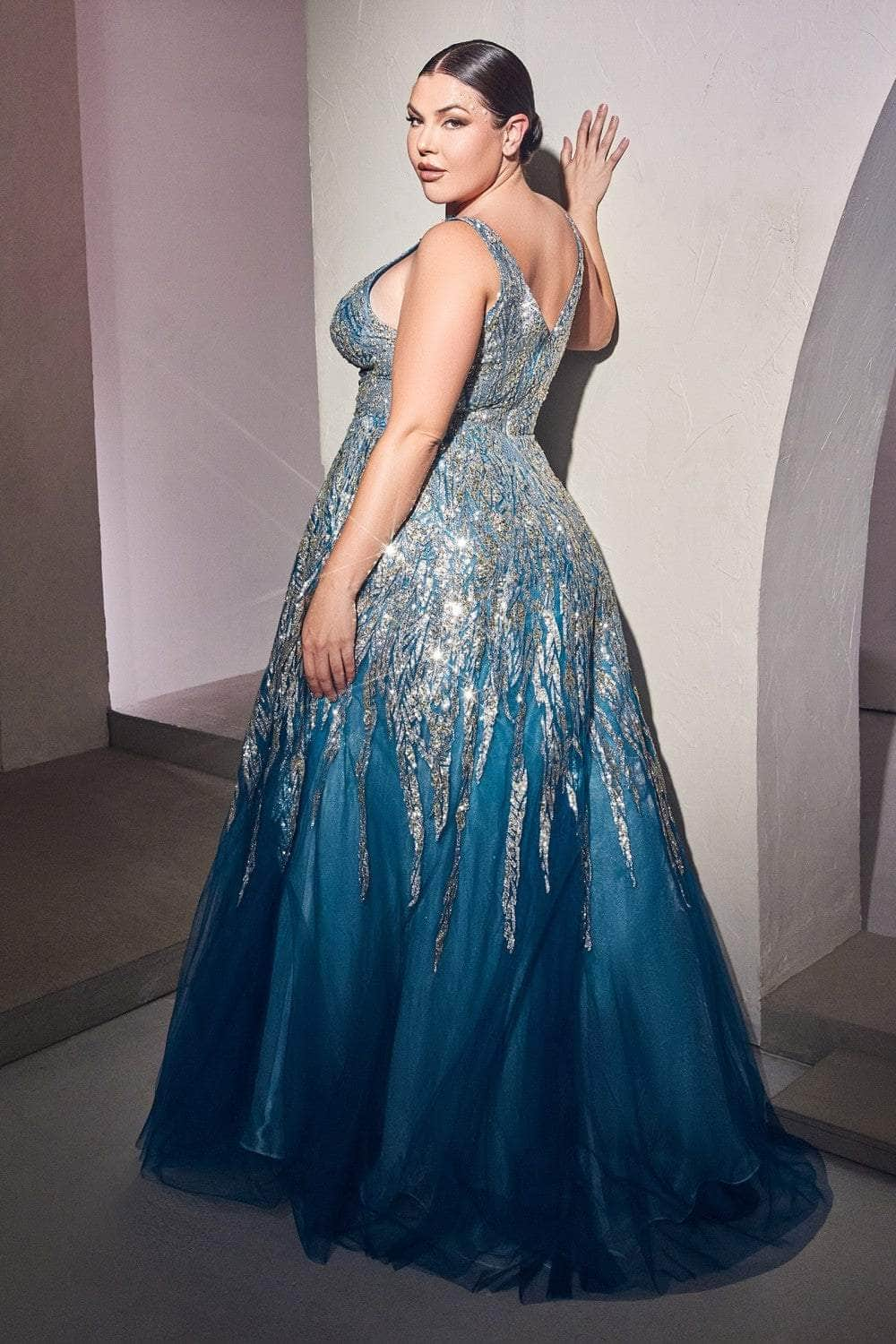 Plus size cinderella sales prom dresses