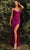 Cinderella Divine CC1618 - Glitter Jersey V-Neck Prom Dress Prom Dresses 2 / Magenta