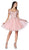 Cinderella Divine - CD0132 Cold Shoulder Glitter Tulle Cocktail Dress Cocktail Dresses XS / Blush