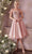 Cinderella Divine CD0187 - Puff- Sleeve Tea-Length Dress Special Occasion Dress XS / Blush