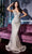 Cinderella Divine - CD935 Plunging Bodice Beaded Mermaid Gown Evening Dresses 2 / Silver-Nude