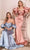 Cinderella Divine CD983C - Puff Sleeve Long Gown Special Occasion Dress