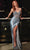 Cinderella Divine CDS412 - Sheer Corset Prom Gown Special Occasion Dress 2 / Dusty Blue