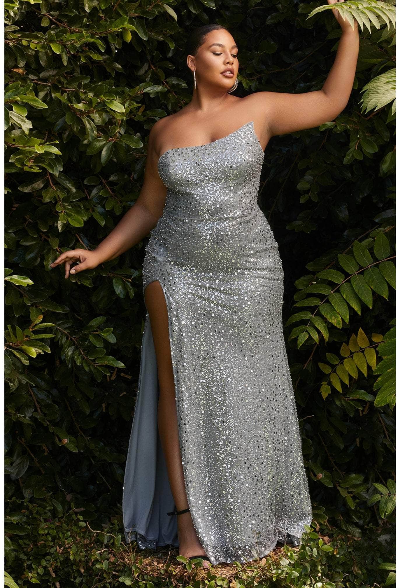 Cinderella Divine - CH165C Sleeveless Plus size Sequin Gown – Couture Candy