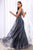 Cinderella Divine - CJ256 Long Open Back A-line Glitter Prom Dress Prom Dresses