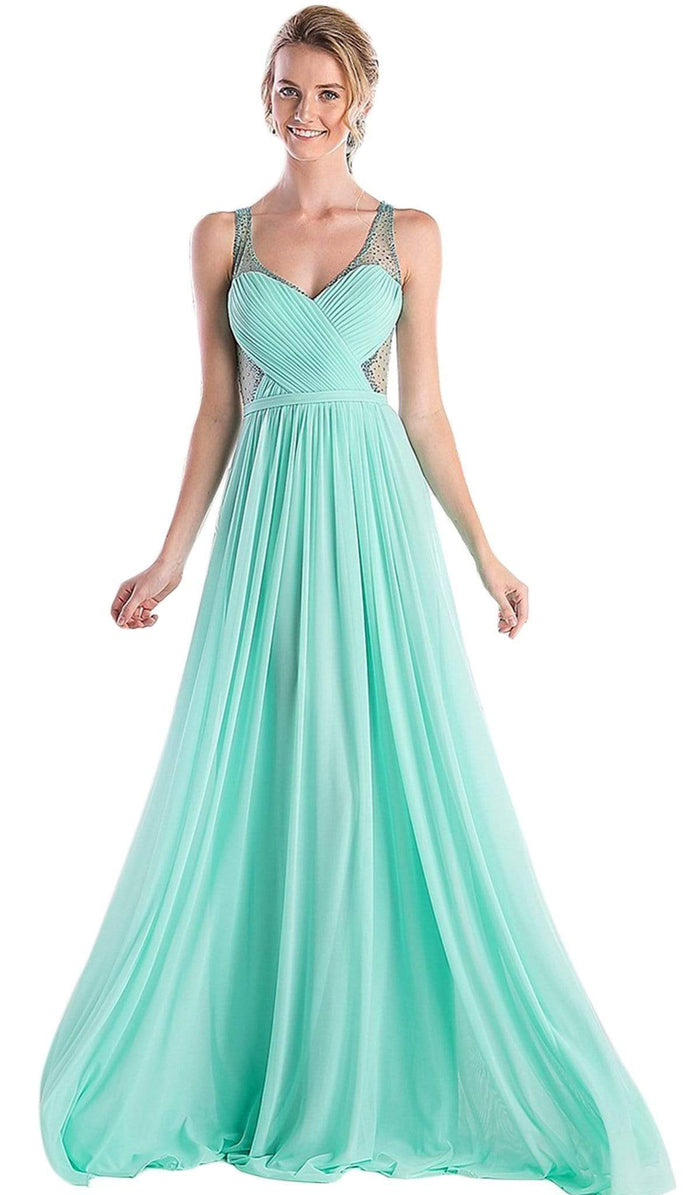 Cinderella Divine - Crisscrossed Ornate Illusion Panel Gown – Couture Candy