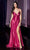 Cinderella Divine - Deep V-neck Satin A-line Gown CD903 - 1 pc Red In Size 18 Available CCSALE 18 / Red