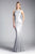 Cinderella Divine - Fitted Side Laced Up Evening Dress Special Occasion Dress 2 / Silver