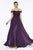 Cinderella Divine - Flowy Chiffon Lace Embellished A-Line Gown 7258 - 1 pc Eggplant In Size 3X Available CCSALE 3X / Eggplant