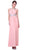 Cinderella Divine - J714 Bejeweled Halter Ruched A-line Dress Special Occasion Dress 2 / Blush