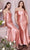 Cinderella Divine - Metallic Draped Prom Dress CH163C 1 pc Dusty Rose In Size 4X Available CCSALE 4X / Dusty Rose