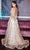 Cinderella Divine - Metallic Lace Prom Dress CB068 - 1 pc Champagne in Size 16 Available CCSALE