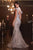 Cinderella Divine - Plunging Feathered Evening Dress CB088 - 1 pc Silver In Size 20 Available CCSALE