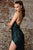 Cinderella Divine - Sequined Plunging V-neck Sheath Dress CH225 - 1 pc Emerald In Size M Available CCSALE M / Emerald