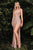 Cinderella Divine - Sequined Plunging V-neck Sheath Dress CH225 - 1 pc Rose Gold In Size M Available CCSALE M / Rose Gold