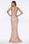 Cinderella Divine - Sleeveless V-Neck Glitter Lace Mermaid Gown ML934 - 2 pcs Rose Gold in sizes M and L Available CCSALE