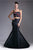 Cinderella Divine - Two Piece Floral Mermaid Evening Dress Special Occasion Dress 2 / Black