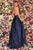 Clarisse - 5112 High Halter Neck Sequined Long Gown - 1 pc Navy In Size 4 Available CCSALE 4 / Navy