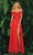 Clarisse - 810275 Embroidered Off Shoulder Gown Prom Dresses 2 / Vamp Red