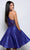 Clarisse - S3753 High Halter A-Line Cocktail Dress Special Occasion Dress 0 / Cobalt