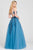 Colette for Mon Cheri - CL12042 Beaded Lace V Neck Tulle A-Line Gown Prom Dresses