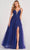 Colette for Mon Cheri CL2025 - Embellished A-line Prom Gown Ball Gowns 00 / Sapphire