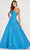 Colette for Mon Cheri CL2042 - Laced Strapless Ball Gown Ball Gowns 00 / Turquoise