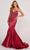 Colette for Mon Cheri CL2043 - Sleeveless Mermaid Evening Gown Prom Dresses 00 / Burgandy