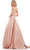 Colors Dress G1089 - V-Neck Ruched Satin Ballgown Prom Dresses