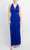 Connected Apparel T1312988M1 - Cross Neck Evening Dress Evening Dresses 4 / Deep Cobalt