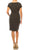 Connected Apparel TD543961 - Short Sleeve Faux Belt Sheath Dress Cocktail Dresses