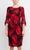 Connected Apparel TEZ57985 - Floral Printed Midi Sheath Dress Special Occasion Dress