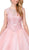 Dancing Queen - 1223 Cap Sleeve Beaded Applique Ballgown Special Occasion Dress