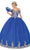 Dancing Queen 1509 - Scalloped Lace Quinceanera Ballgown Ball Gowns XS / Royal Blue