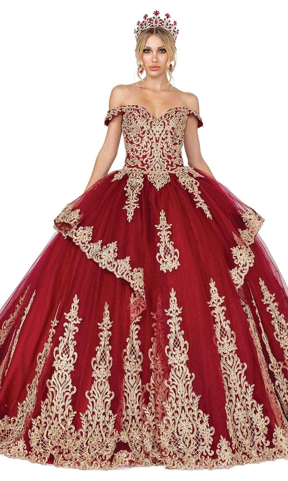 Dancing Queen - 1571 Off Shoulder Applique Ballgown – Couture Candy