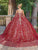 Dancing Queen 1670 - Sequin Lace Peplum Ballgown Quinceanera Dresses