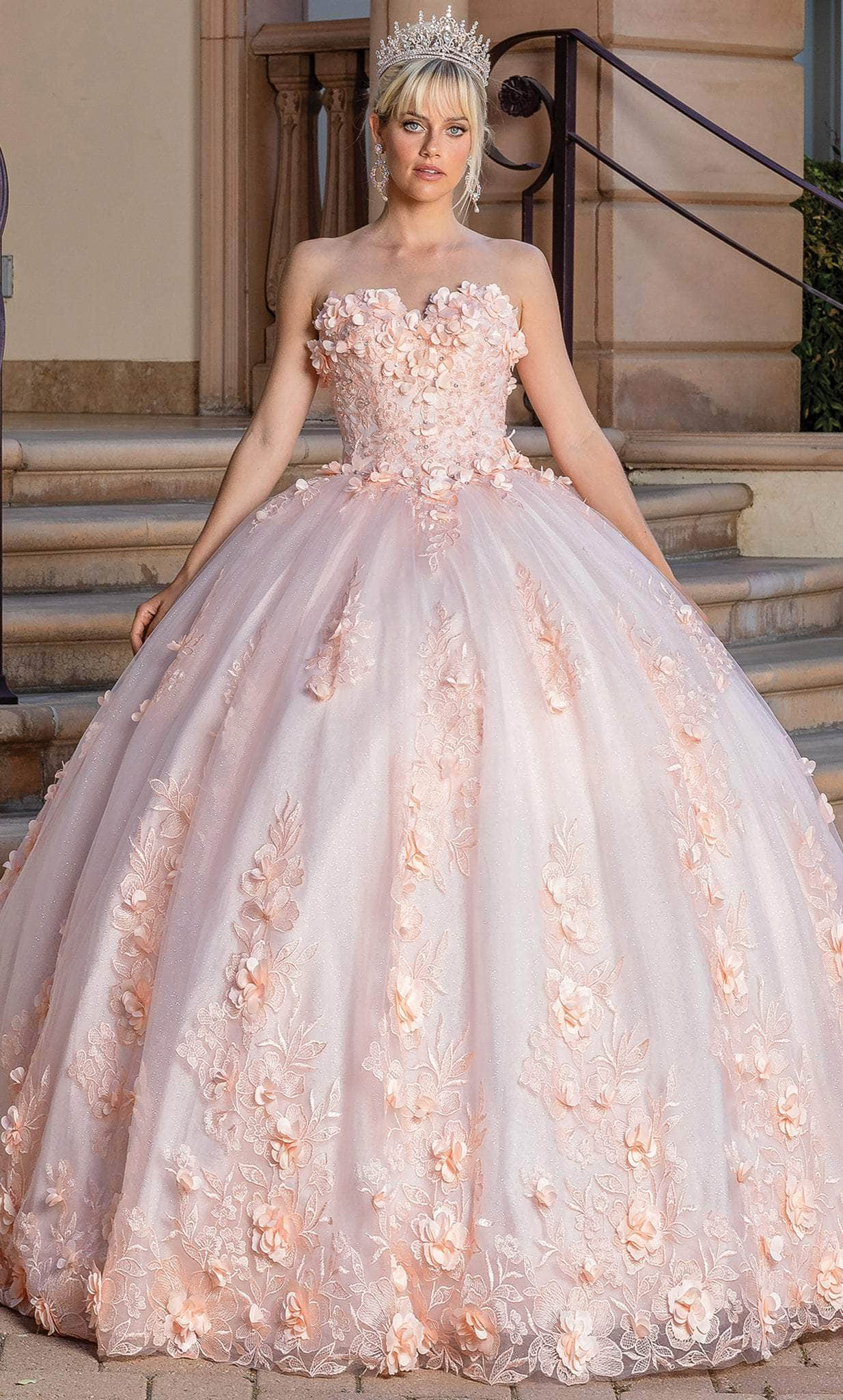 Peach clearance quinceanera dresses