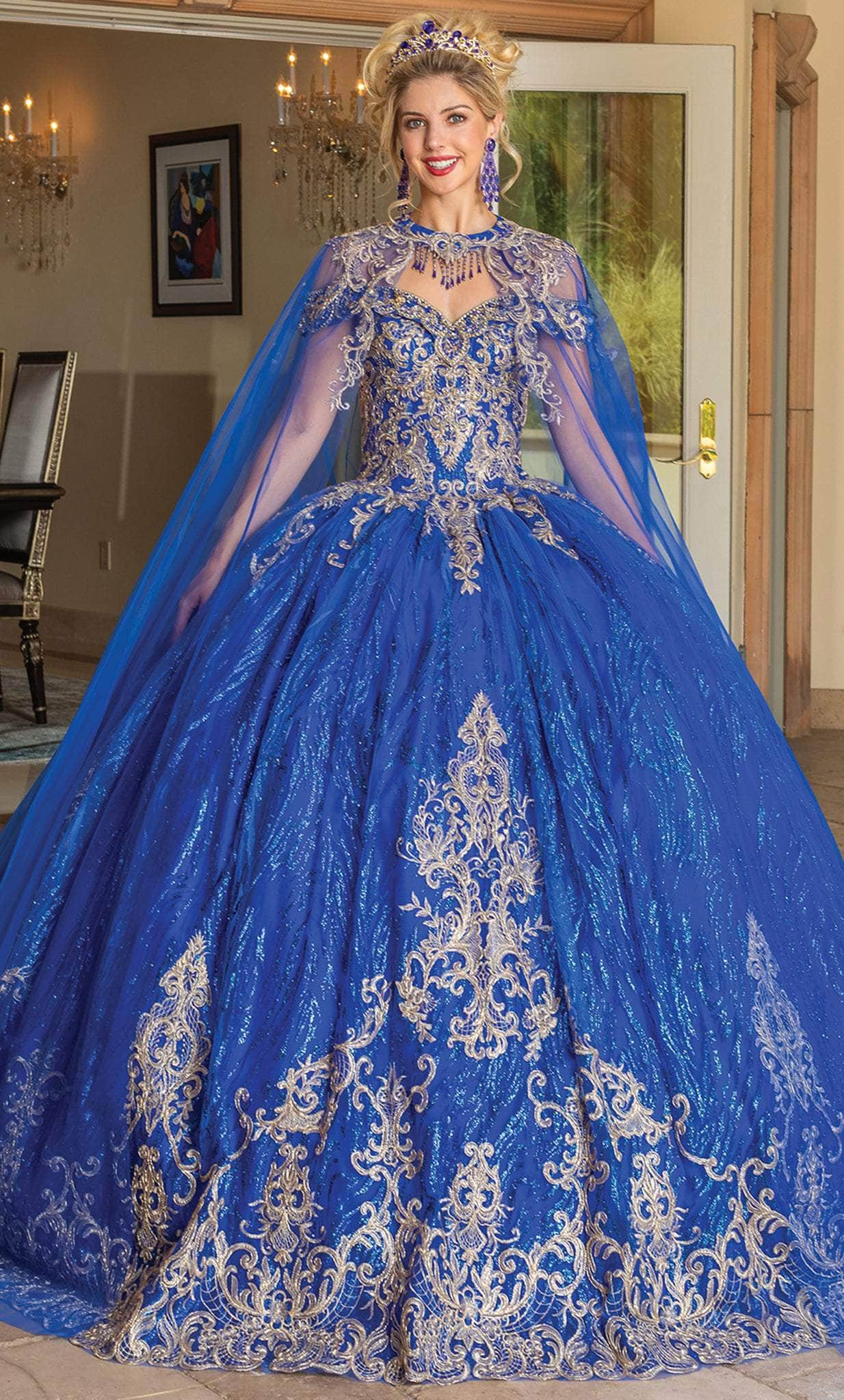 Dancing Queen 1719 - Detachable Cape Sweetheart Ballgown – Couture Candy