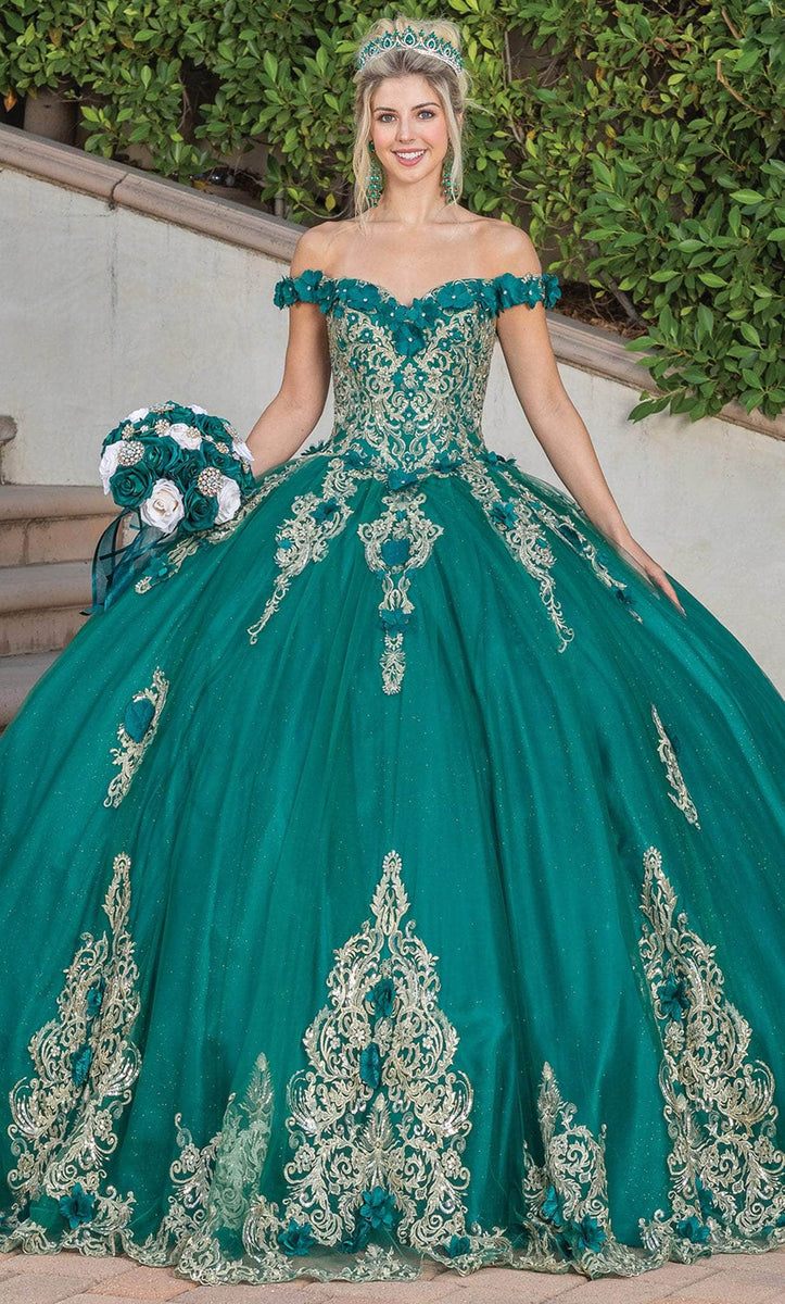 Dancing Queen 1739 - 3D Floral Quinceanera Ballgown – Couture Candy