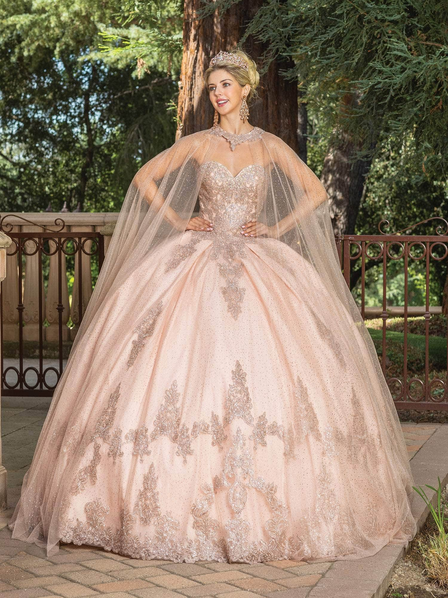 Dancing Queen - 1574 Floral Applique Off Shoulder Ballgown With Train –  Couture Candy