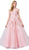 Dancing Queen - 2600 Applique Sweetheart Ballgown Special Occasion Dress XS / Blush