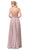 Dancing Queen - 2621 Embroidered Deep V-neck A-line Gown Prom Dresses