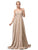 Dancing Queen - 2720 Sleeveless V-neck A-line Gown Prom Dresses XS / Champagne