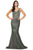 Dancing Queen - 2941 Embellished Bodice V Back Mermaid Prom Gown Evening Dresses XS / Olive