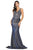 Dancing Queen - 2941 Embellished Bodice V Back Mermaid Prom Gown Evening Dresses XS / Royal Blue