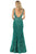 Dancing Queen - 2963 Embellished Deep V-neck Trumpet Dress Evening Dresses